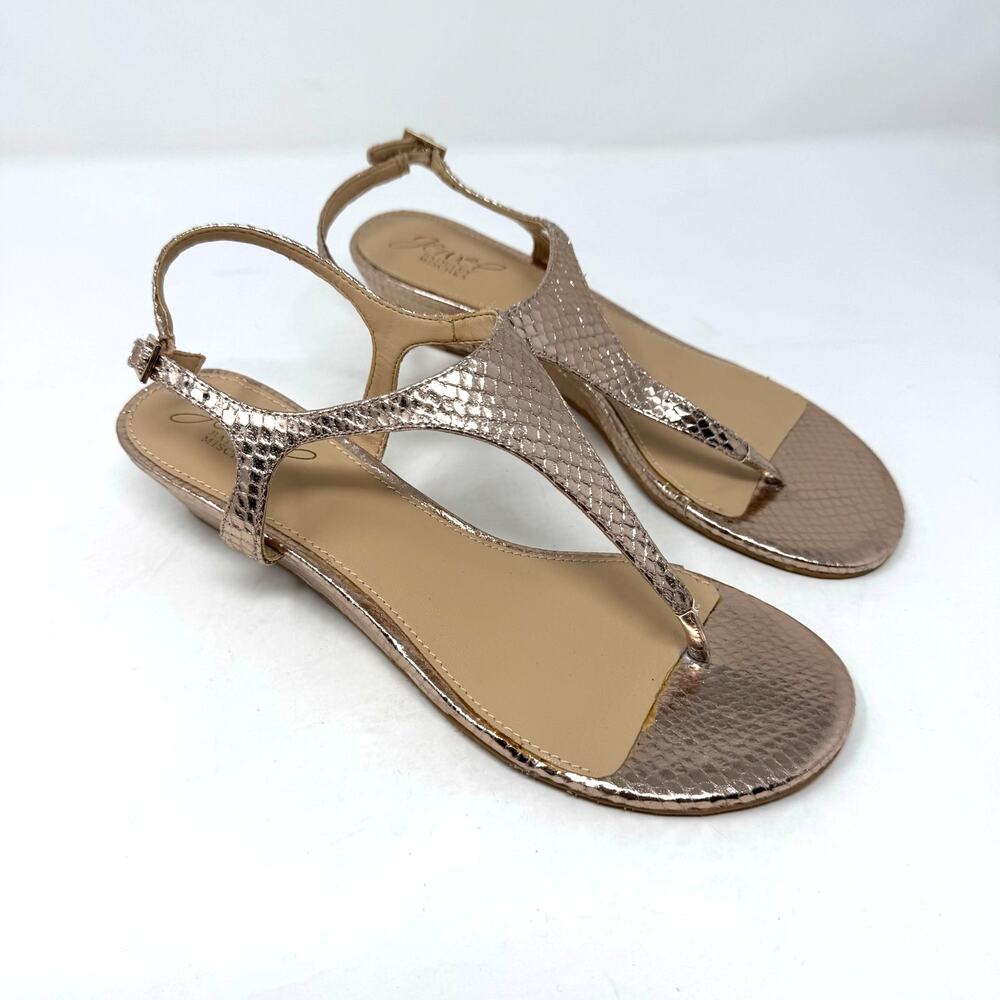 Badgley Mischka Jewel Brea Rose Gold Sandals 8 Metallic Wedding Party